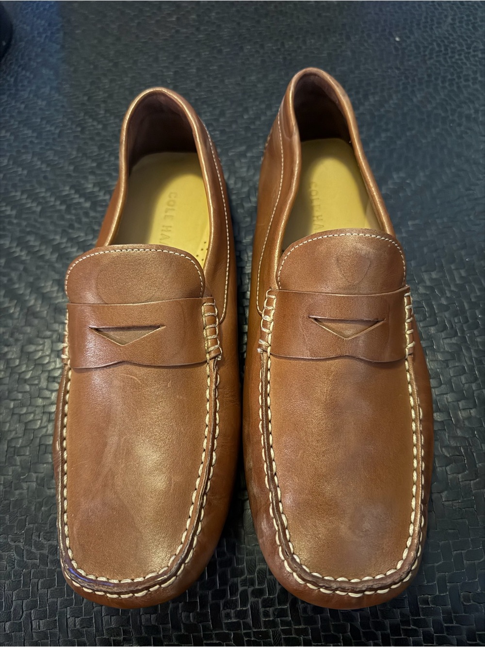 Never worn Cole Haan Men’s Tan Leather Penny Loafers